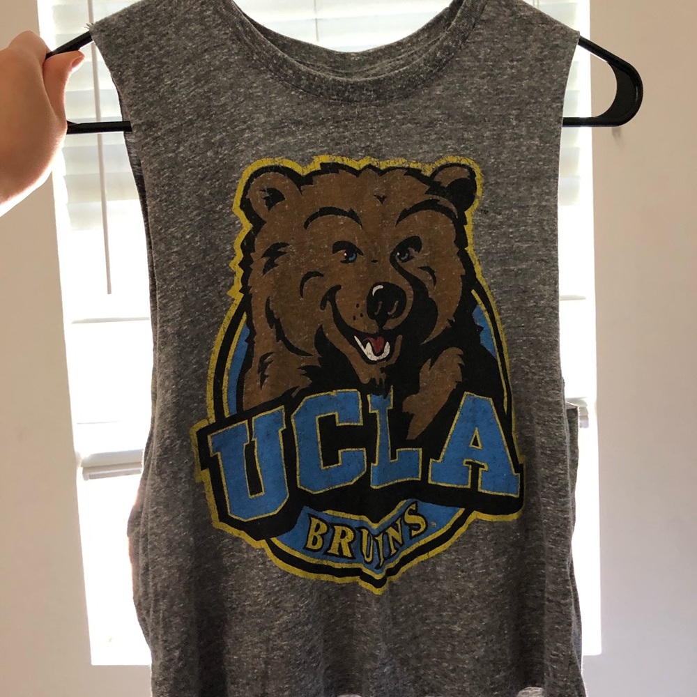 UCLA Bruins Gray Sportsy Crop Top / Muscle Tank